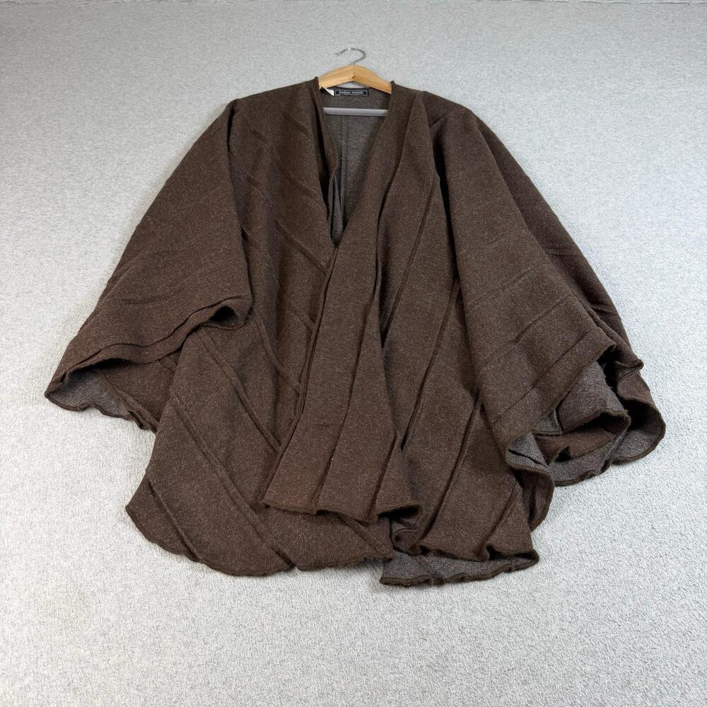 Helen Welsh Sweater Women Brown Cape Lagenlook Italy Quiet Luxury Heritage Boho